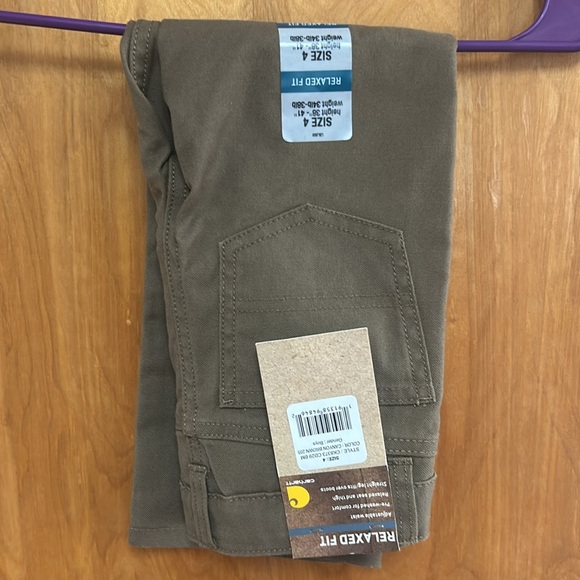 NWT Toddler boy Carhartt relaxed fit pants size 4 - Picture 7 of 7